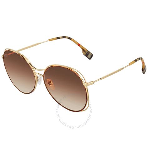 burberry be 0be3105 60 100513 anprobe|Burberry Brown Gradient Round Ladies Sunglasses BE3105 .